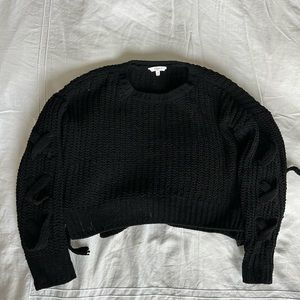 Candies, Medium Black Sweater with Super Cute Bow Accents